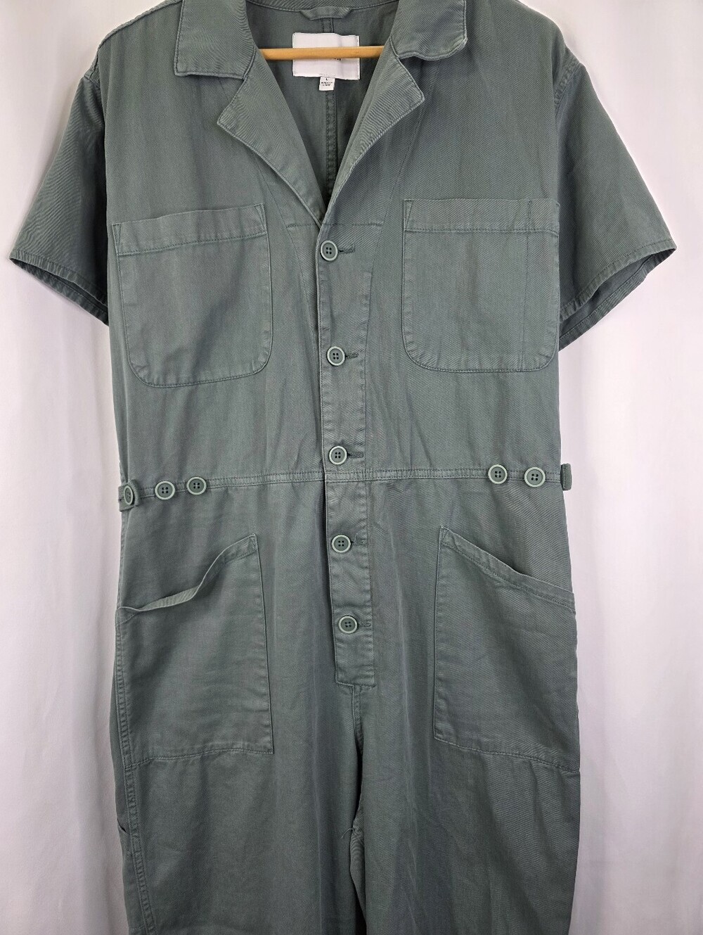 Pistola Grover Short Sleeve Field Jumpsuit Colonel Green 100% Cotton Size Large - Picture 4 of 16